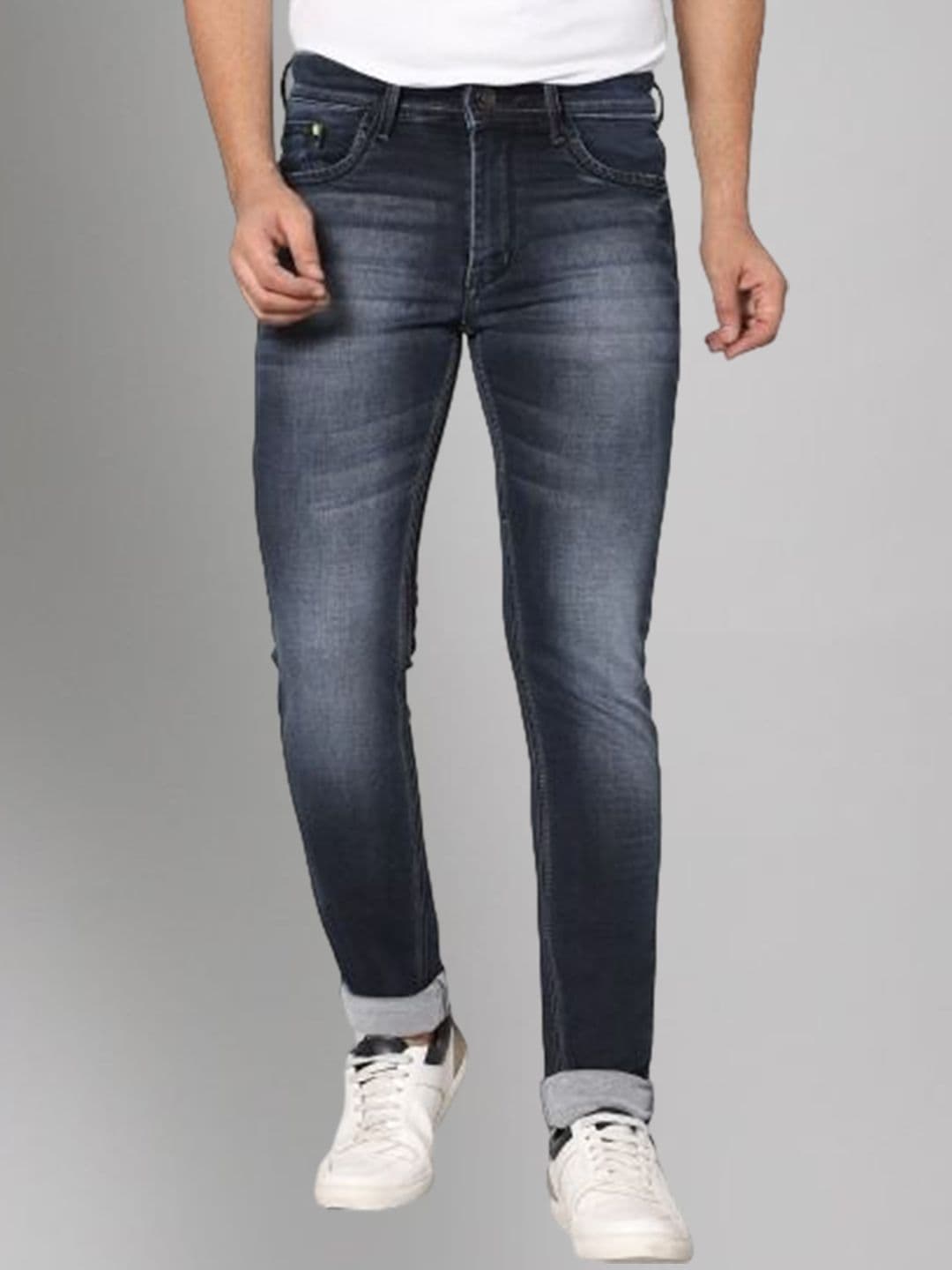 RJ Denim Men Slim Fit Mid-Rise Heavy Fade Stretchable Jeans - view 1