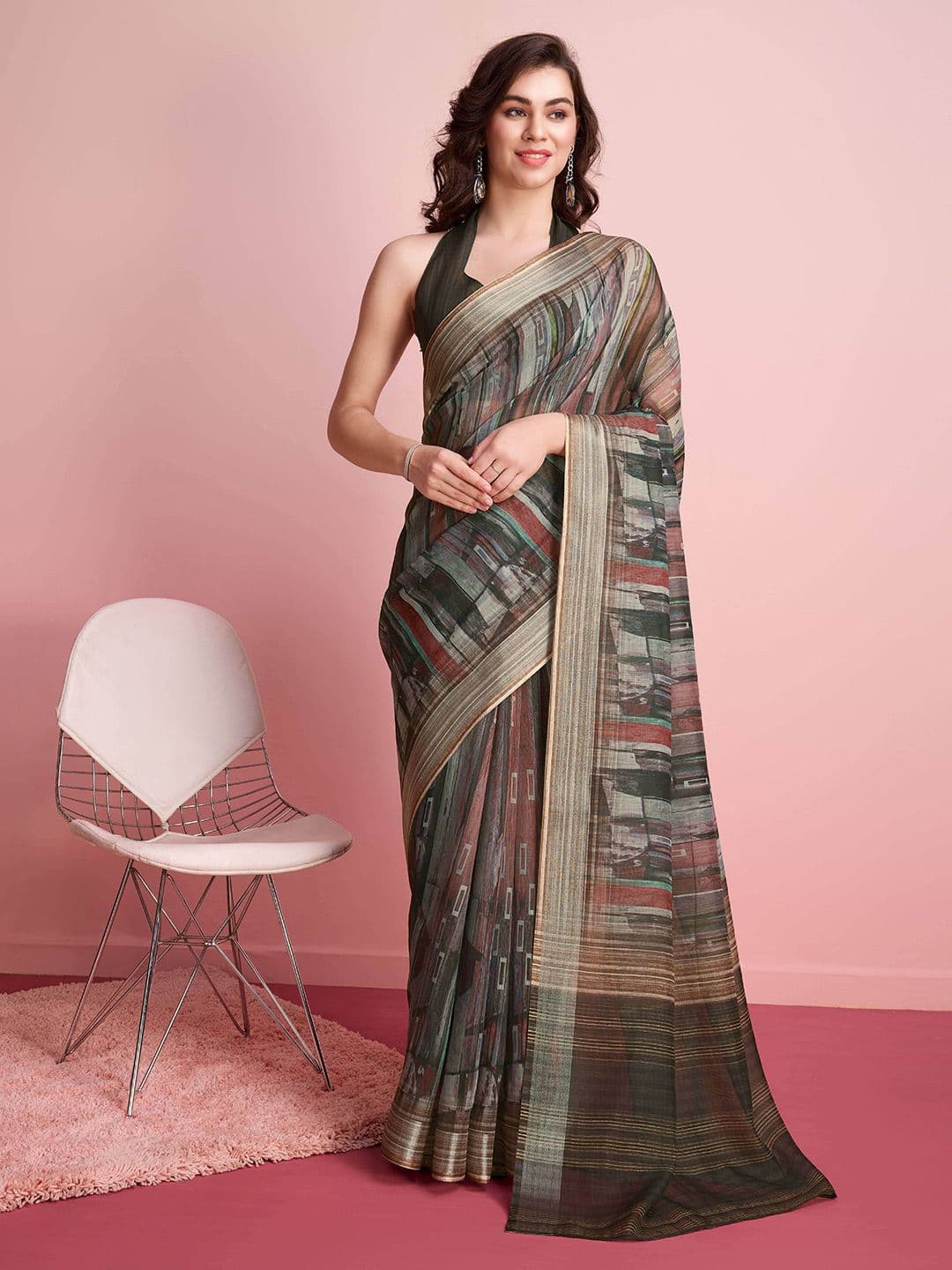 RACHNA Abstract Ready to Wear Saree - view 1