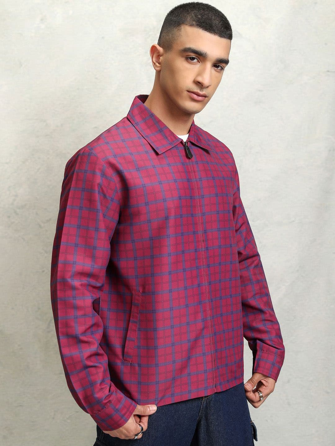 HIGHLANDER Men Checked Bomber Jacket - view 1