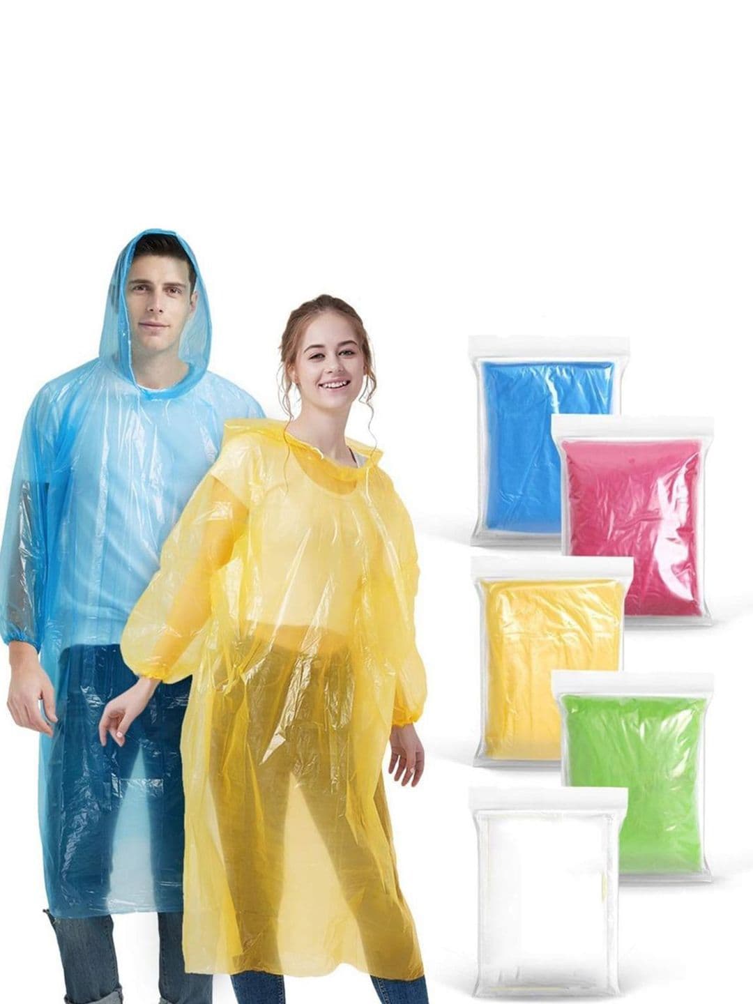 Adbeni Unisex Pack Of 5 Disposable Rain Card