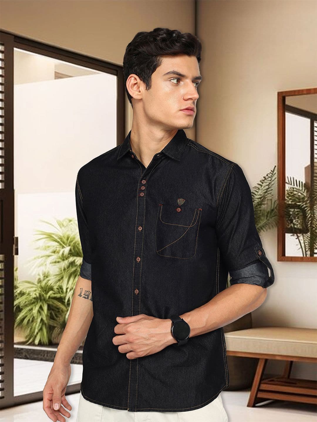 Kuons Avenue Men Smart Slim Fit Opaque Casual Shirt - view 1
