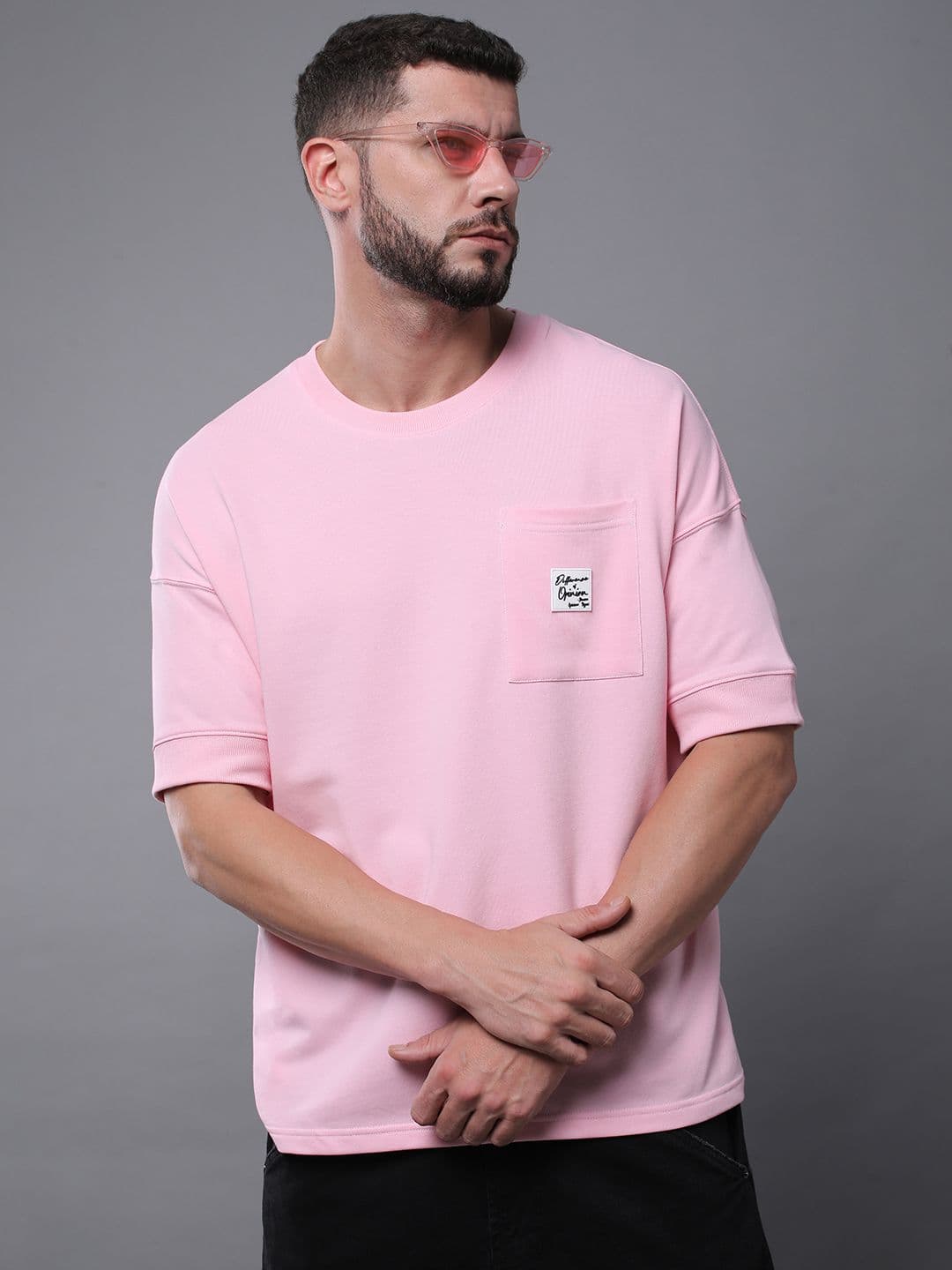 Difference of Opinion Men Oversized Drop Shoulder Ultra Soft Drapey Cotton T-Shirt - view 1