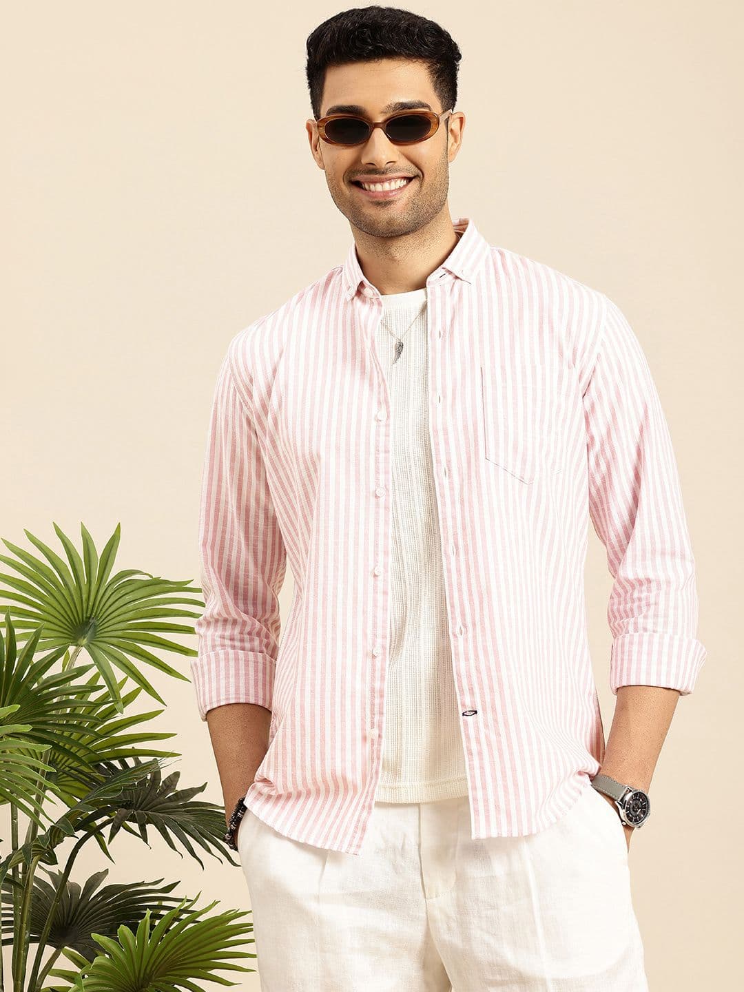 Mast & Harbour Men Standard Bengal Stripes Casual Shirt - view 1