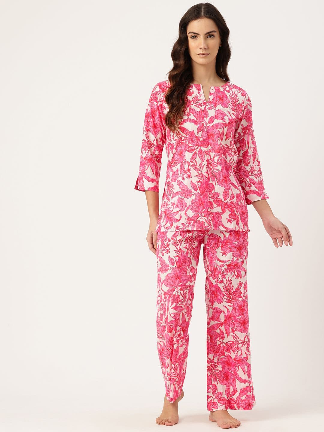 ETC X fwd Floral Printed Pure Cotton Night Suit - view 1