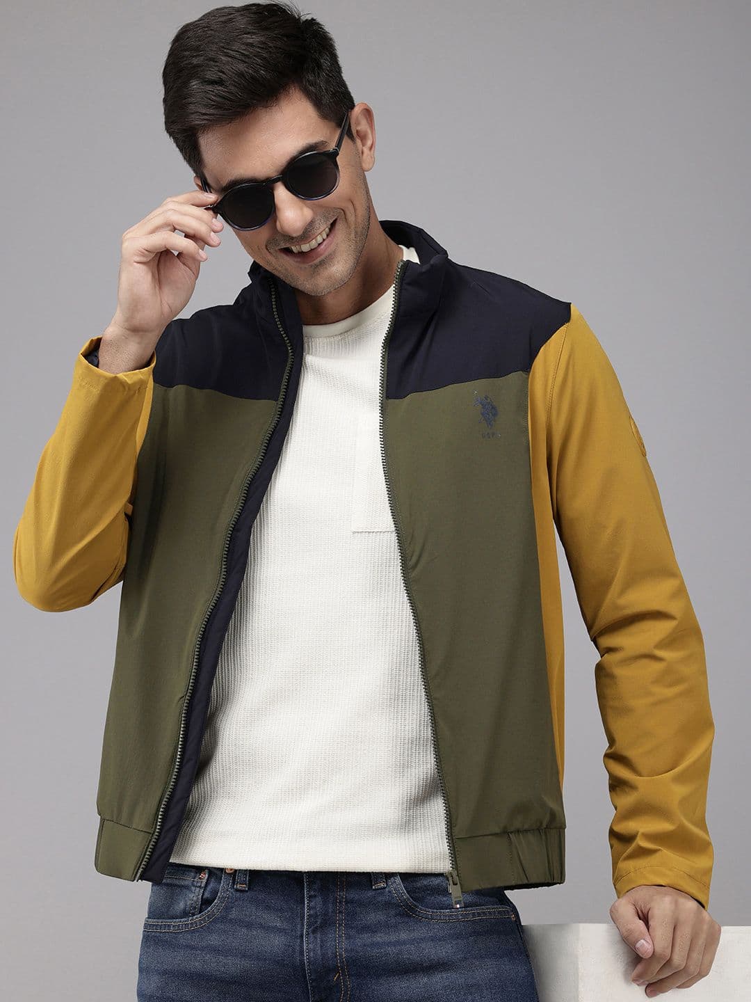 U.S. Polo Assn. Colourblocked Bomber Jacket - view 1