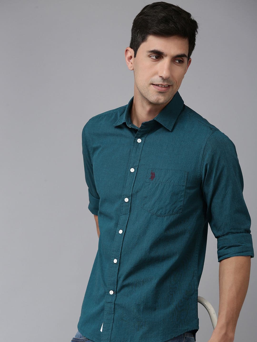 U.S. Polo Assn. Tailored Fit Pure Cotton Casual Shirt - view 1