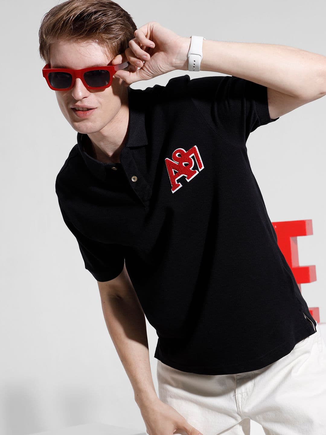 Aeropostale Polo Collar Pure Cotton T-shirt - view 1