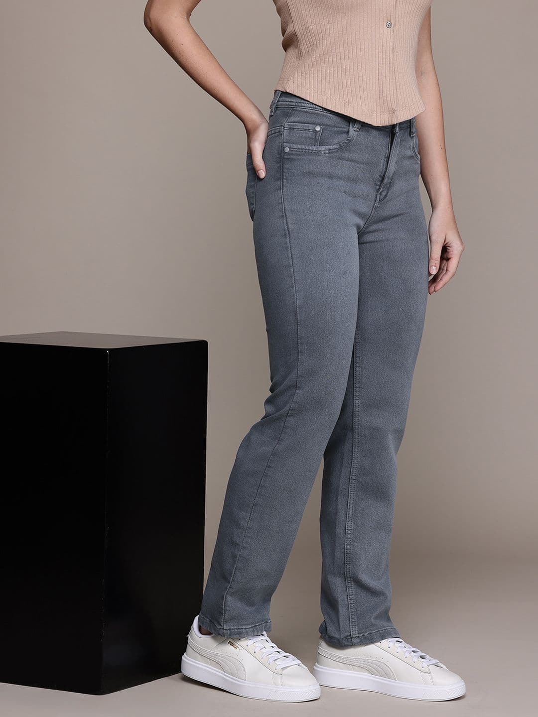 Nifty Women Straight Fit High-Rise Stretchable Jeans - view 1