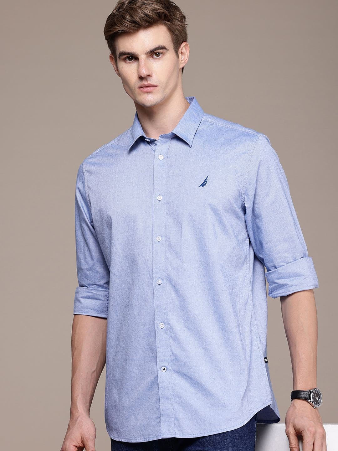 Nautica Men Smart Opaque Casual Shirt - view 1