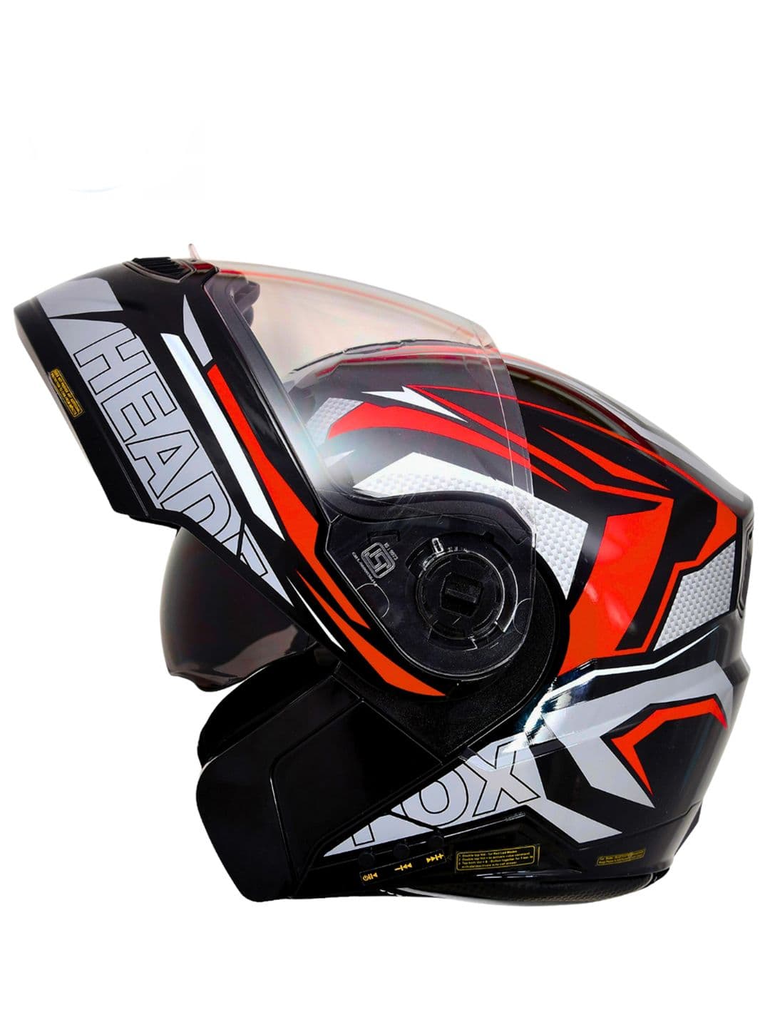 HEADFOX Metro N2 Smart Bluetooth Flash Lights Calls Music Voice Asst. DV Helmet