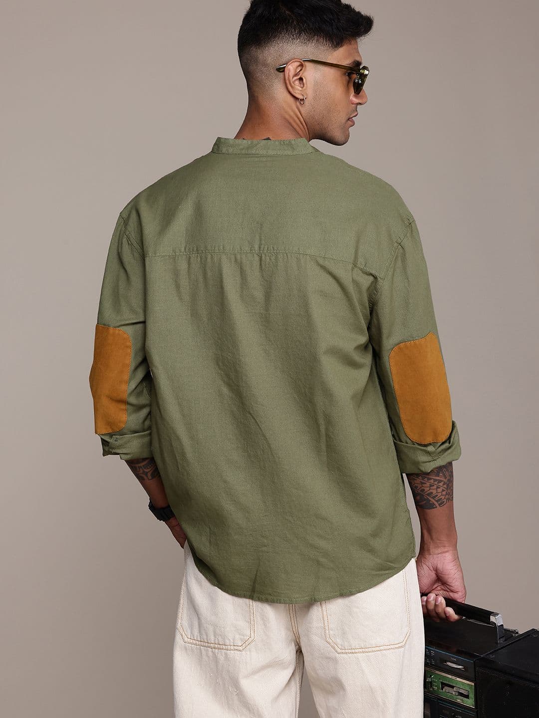 The Roadster Life Co. Relaxed Fit Band Collar Pure Cotton Casual Shirt - view 1