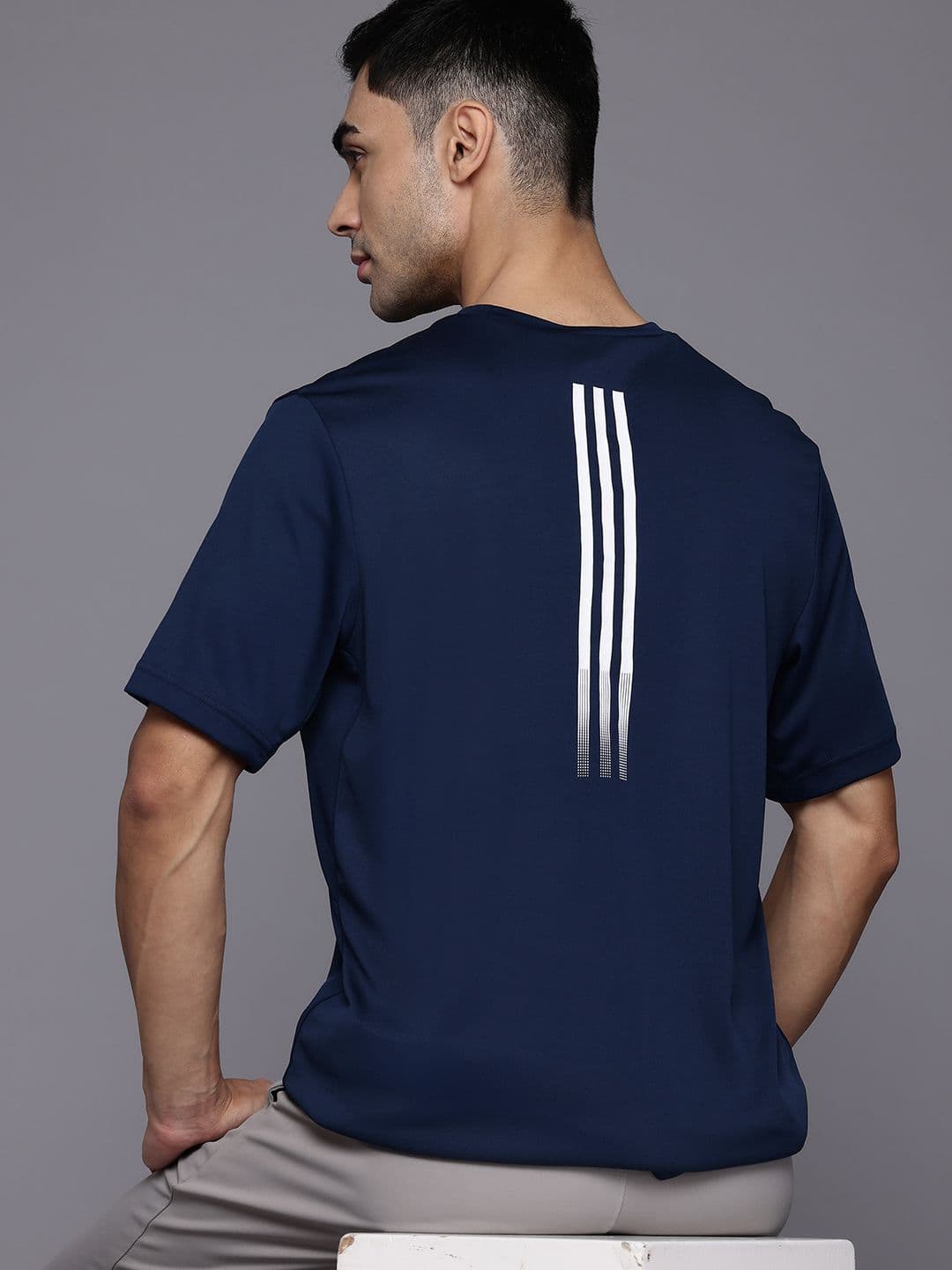 ADIDAS M Logo 3-Stripes Printed Training T-shirt - view 1