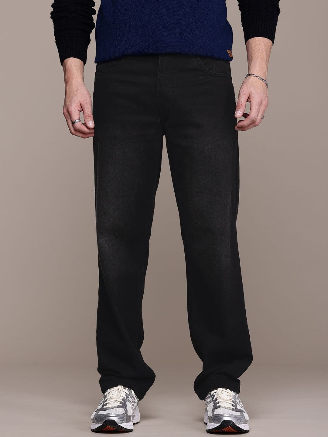 The Roadster Life Co. Men Pure Cotton Straight Fit Light Fade Jeans
