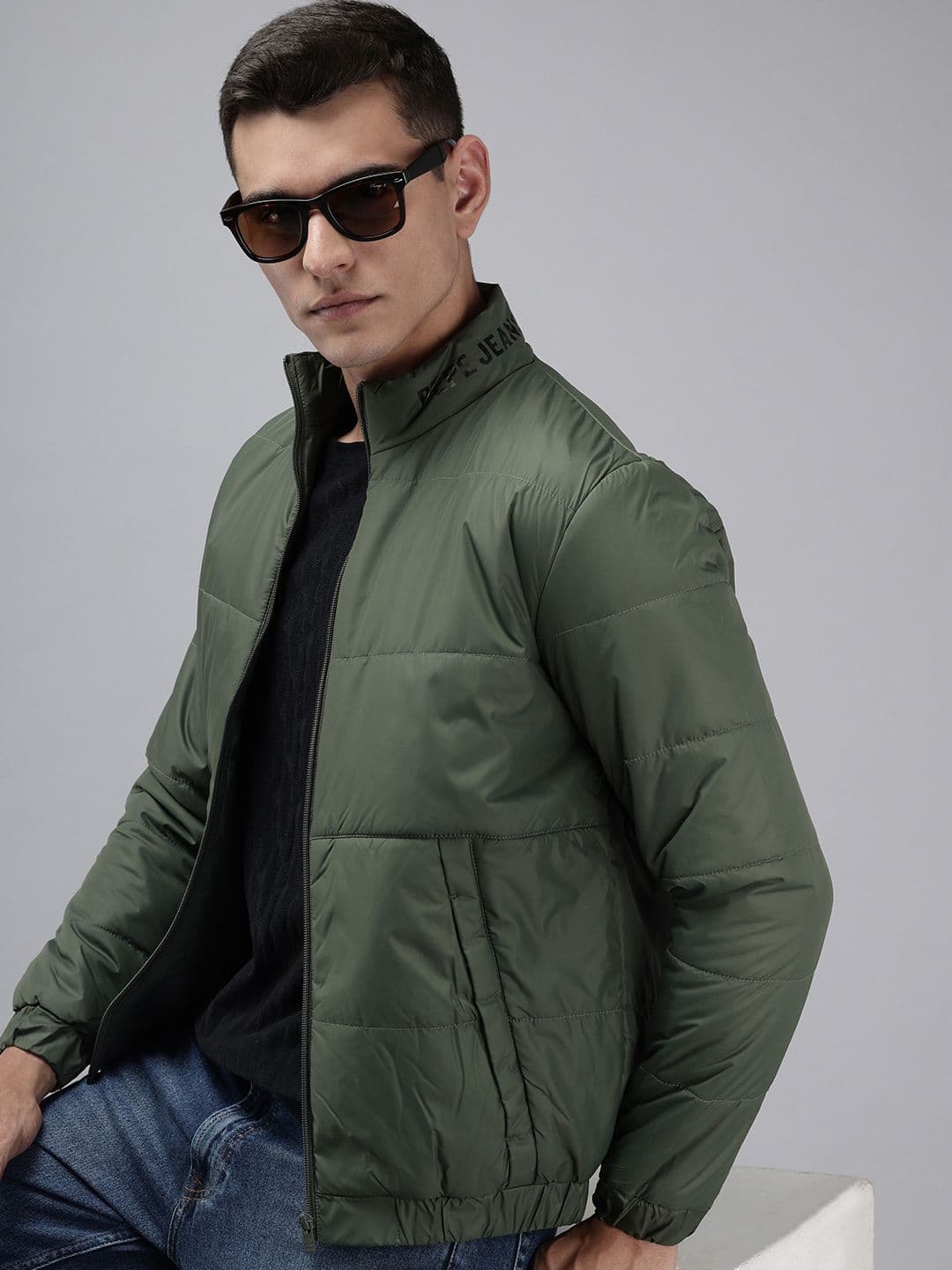 Pepe Jeans Mock Collar Bomber Jacket - view 1