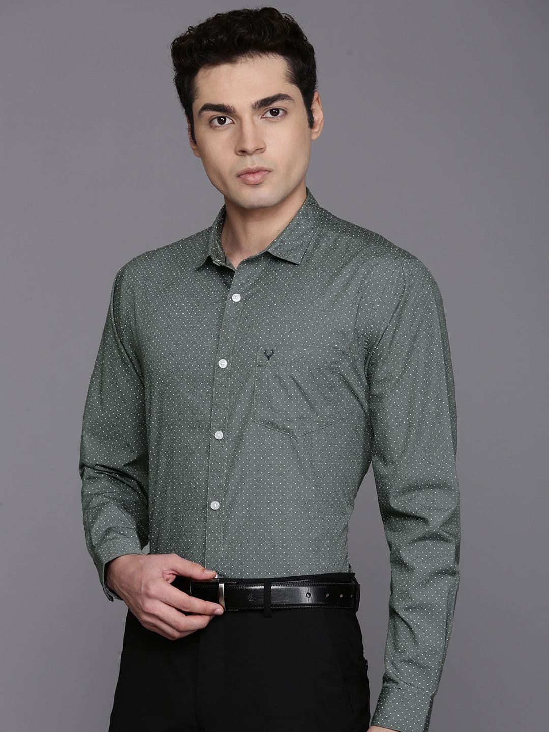Allen Solly Classic Micro Ditsy Printed Pure Cotton Formal Shirt - view 1