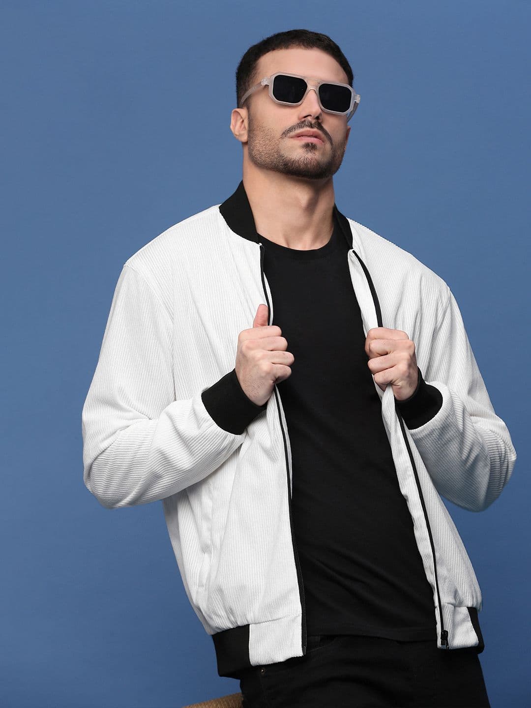 SHOWOFFFF Men Corduroy Windcheater Bomber Jacket - view 1