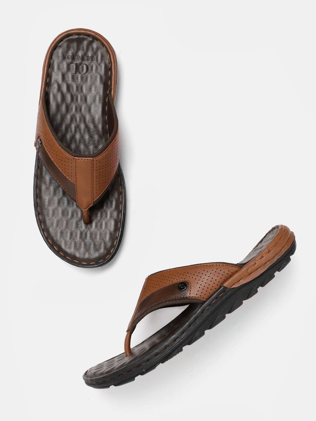 Carlton London Men Comfort Sandals with Perforated Detail - view 1