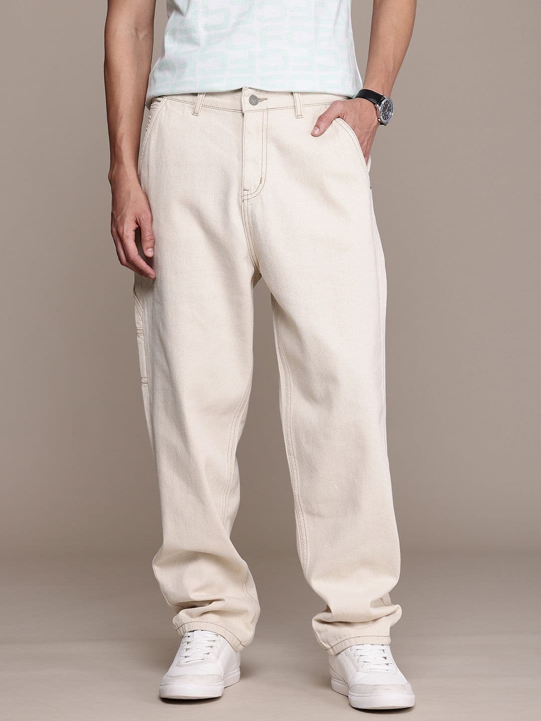 French Connection Men Relaxed Fit No Fade Mid Rise Jeans - view 1