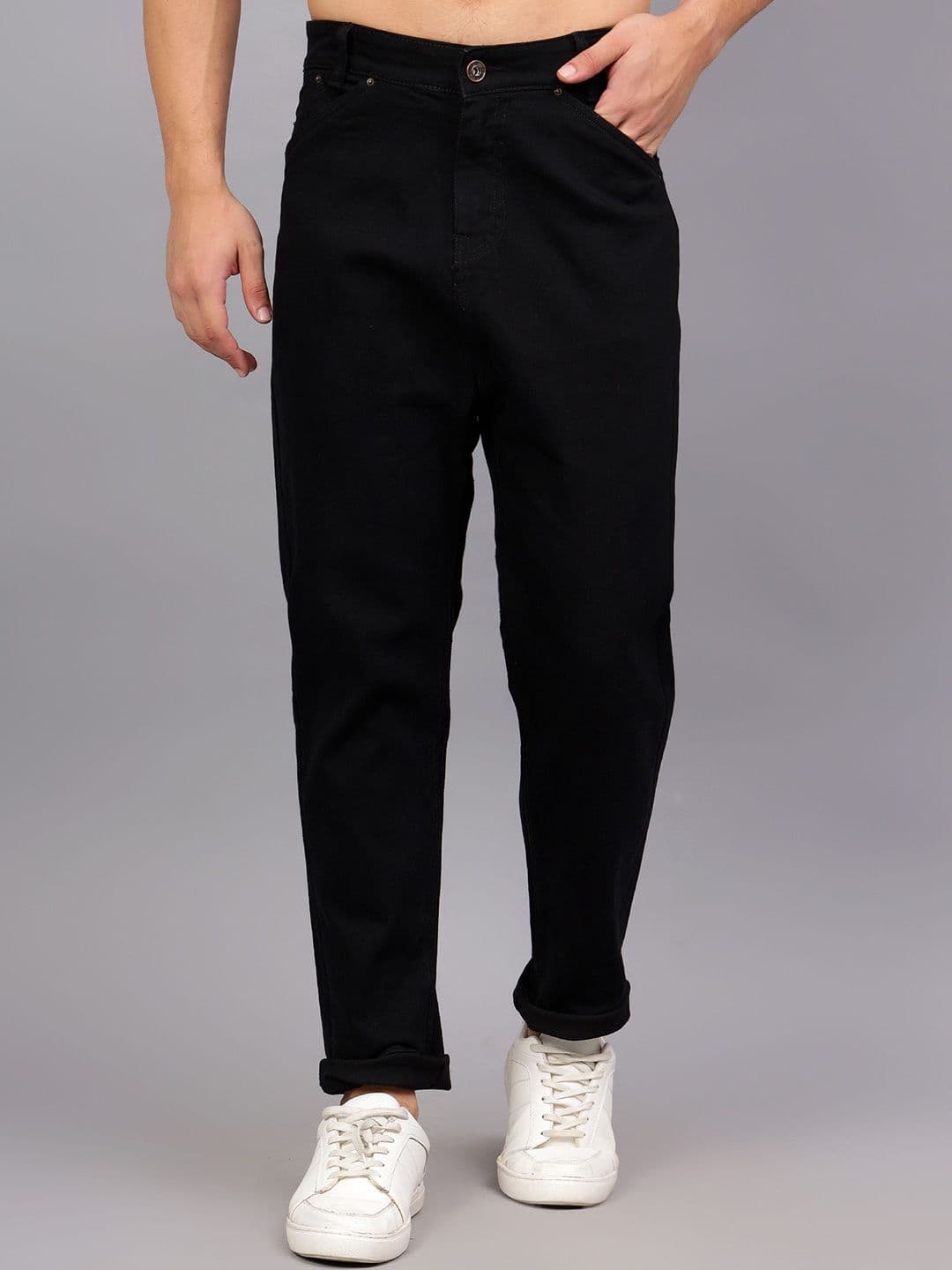 Ben Martin Men Carrot Tapered Fit High-Rise Stretchable Jeans - view 1