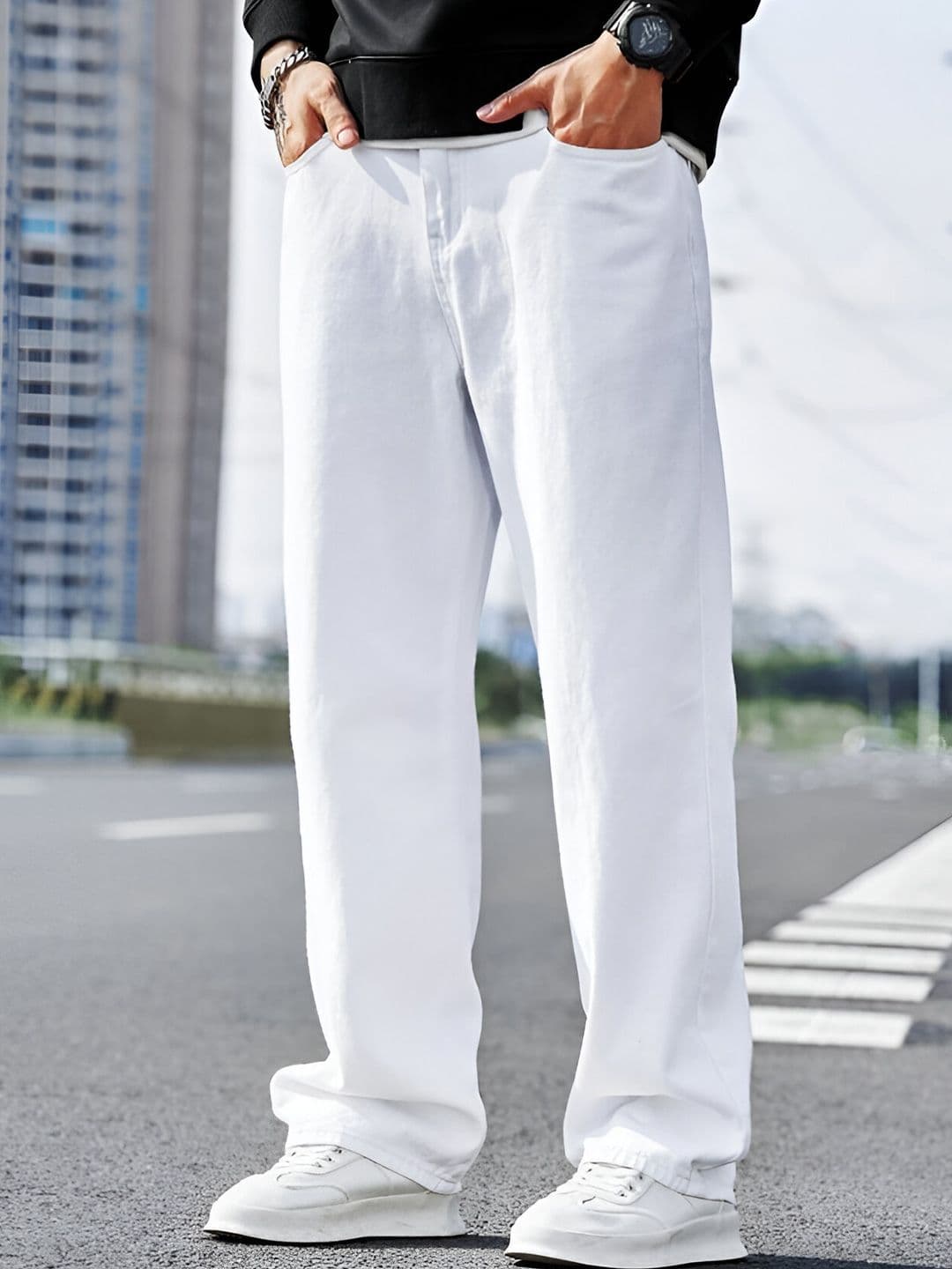 Ben Martin Men Loose Boyfriend Fit High-Rise Stretchable Jeans - view 1