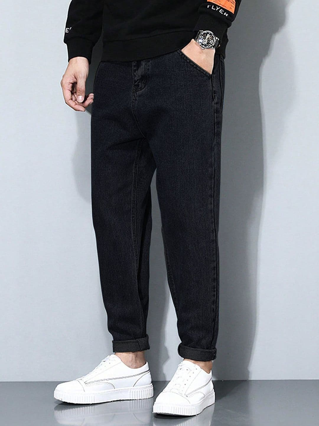 Ben Martin Men Carrot Tapered Fit High-Rise Jeans - view 1