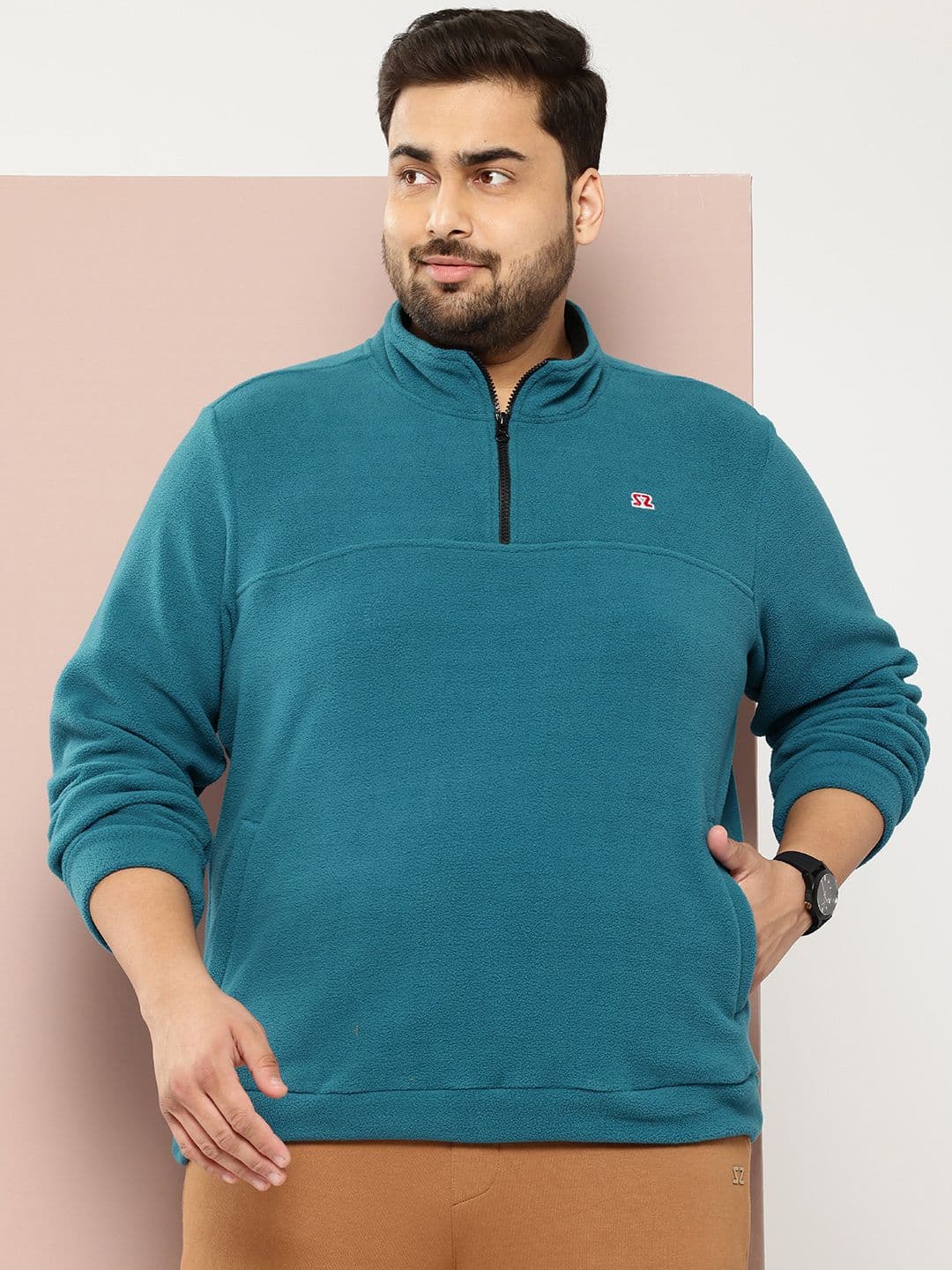 Sztori Men Plus Size Fleece Outdoor Jacket - view 1