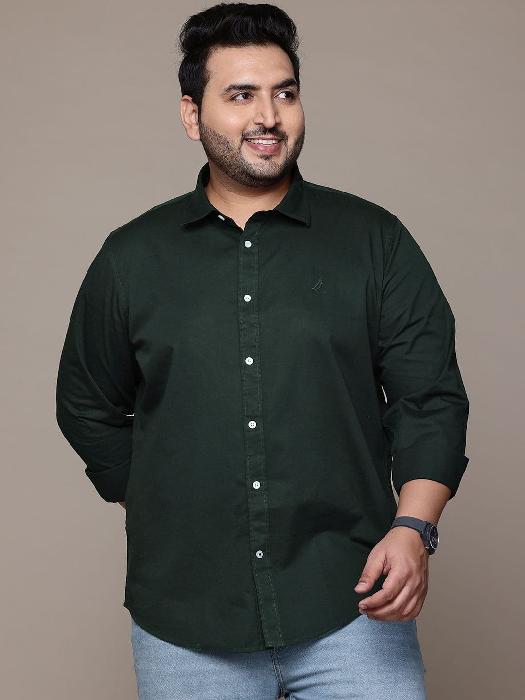 Nautica Plus Size Smart Slim Fit Casual Shirt - view 1