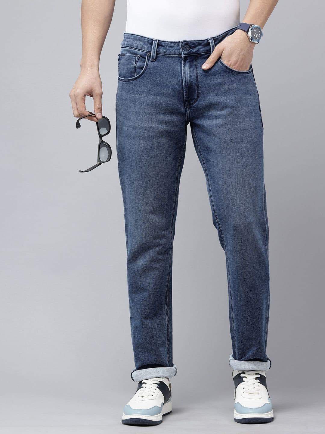 SPYKAR Men Rover Fit, Mid-Rise Regular fit Stretchable Jeans
