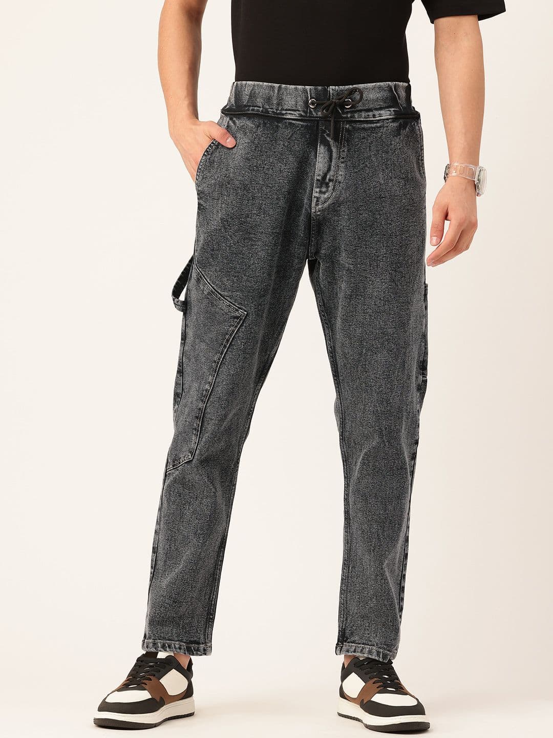 PARIS HAMILTON Men Heavy Fade Acid Wash Stretchable Jeans - view 1