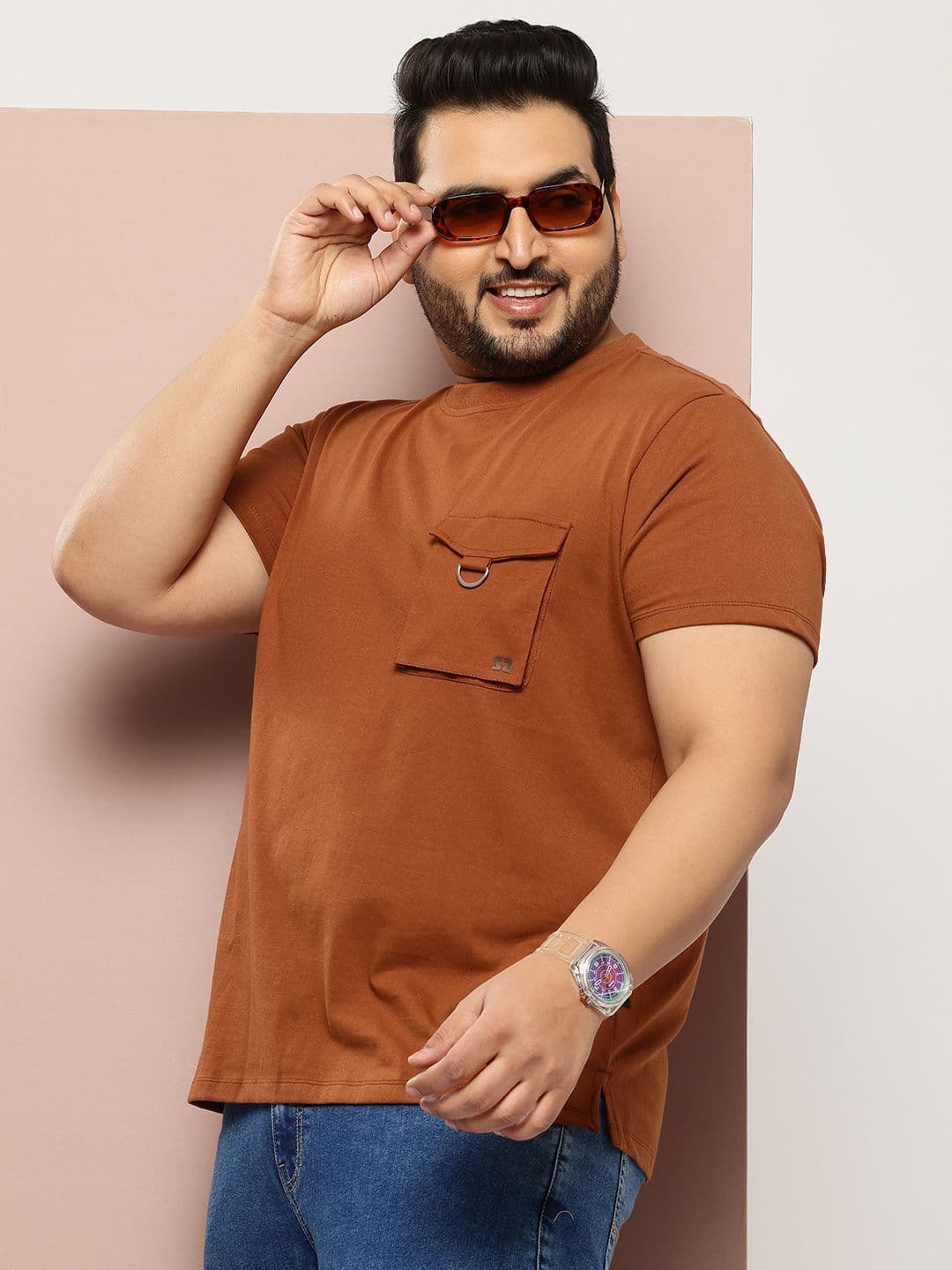 Sztori Men Plus Size Pure Cotton Bio Finish T-shirt - view 1