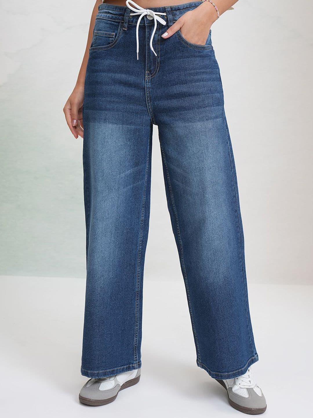 Street By Tokyo Talkies Women Wide Leg Heavy Fade Stretchable Jeans - view 1
