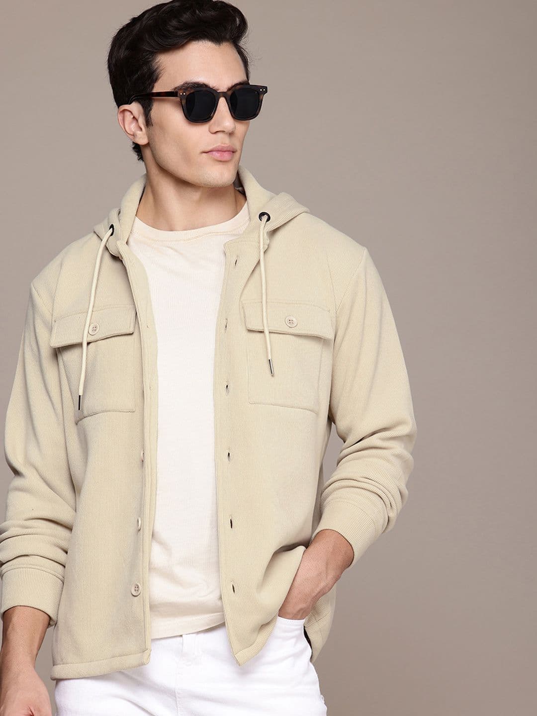 French Connection Outdoor Open Front Hooded Jacket - view 1