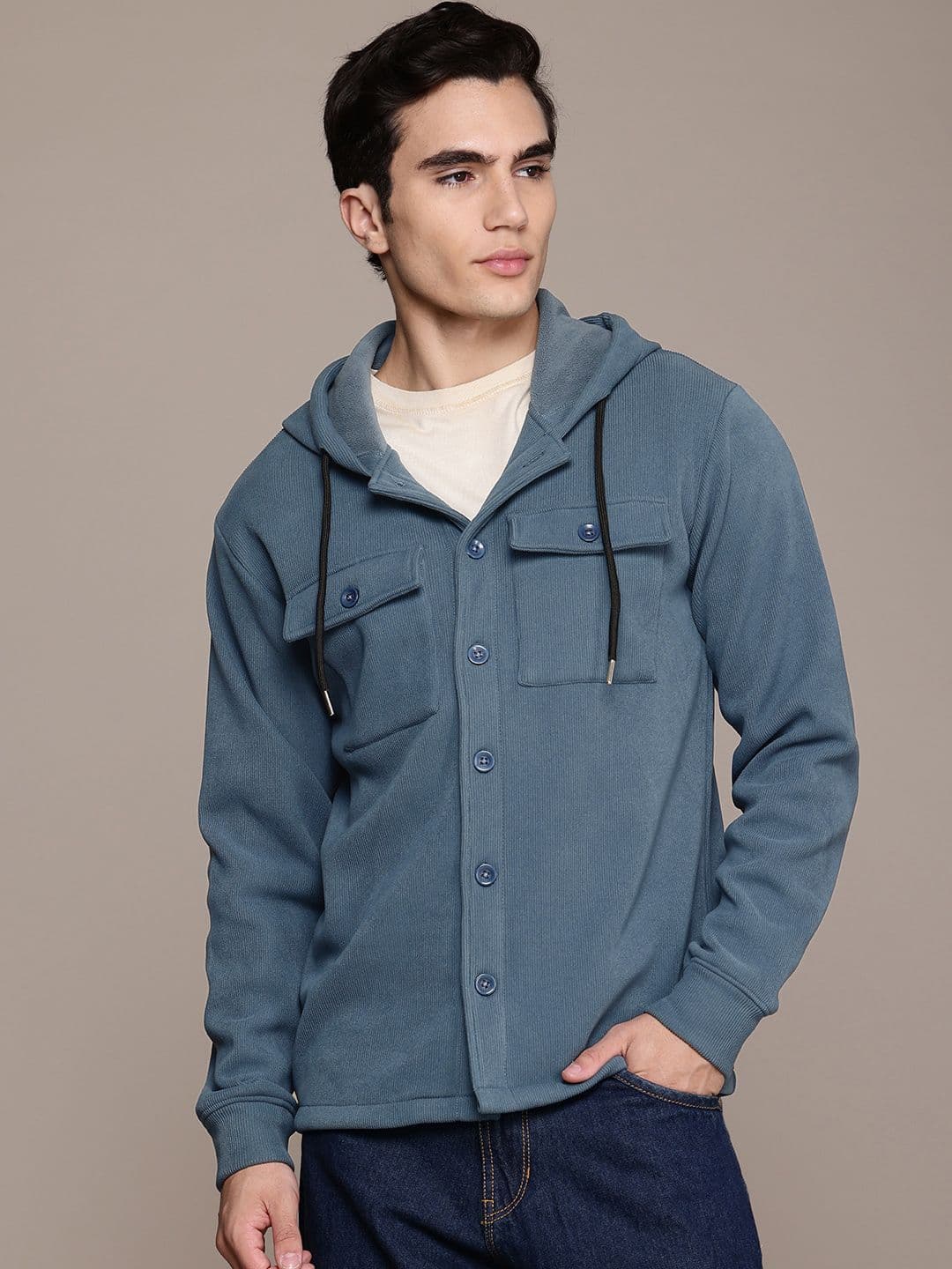 French Connection Outdoor Open Front Hooded Jacket - view 1