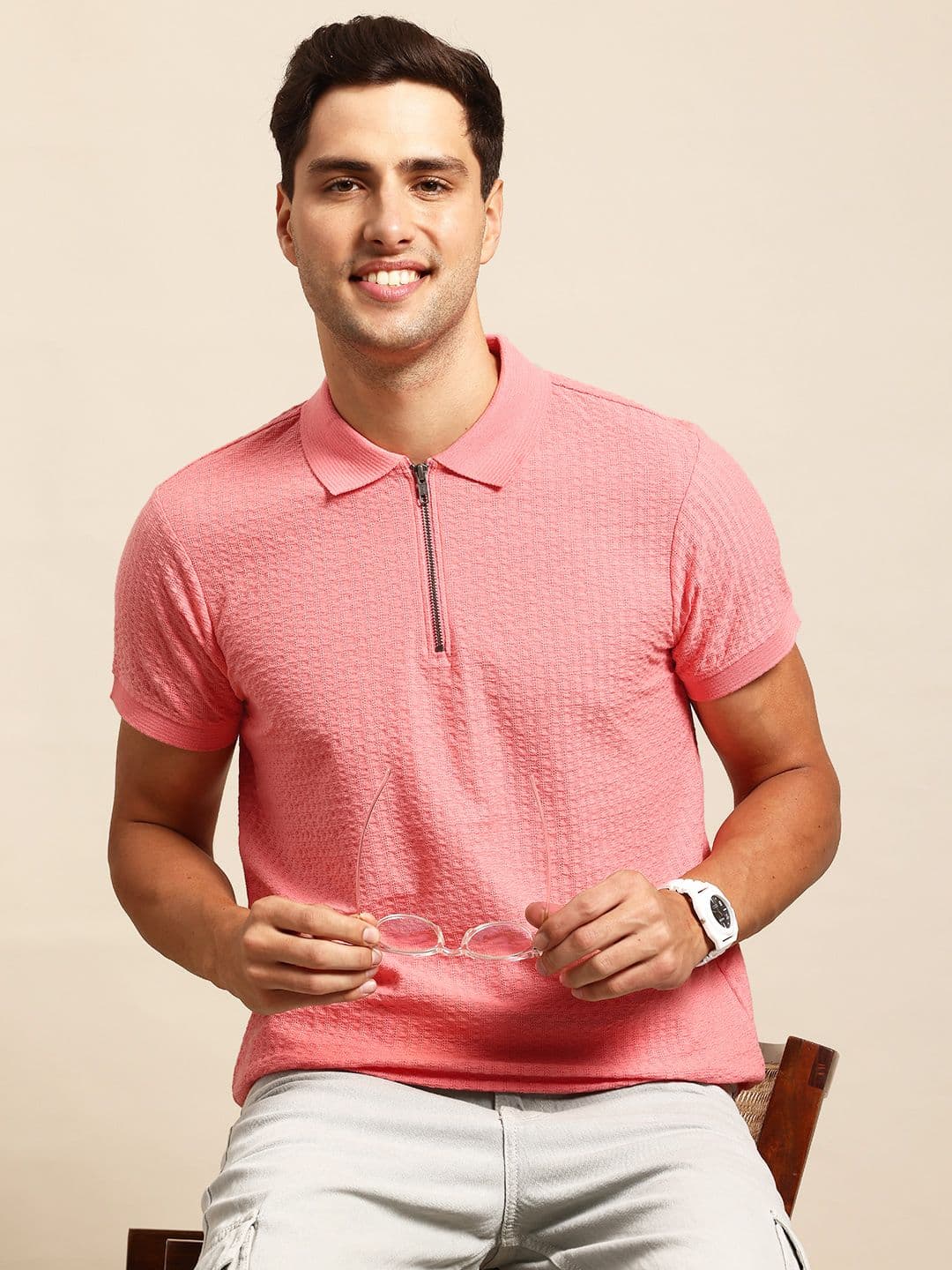 Mast & Harbour Men Polo Collar T-shirt - view 1