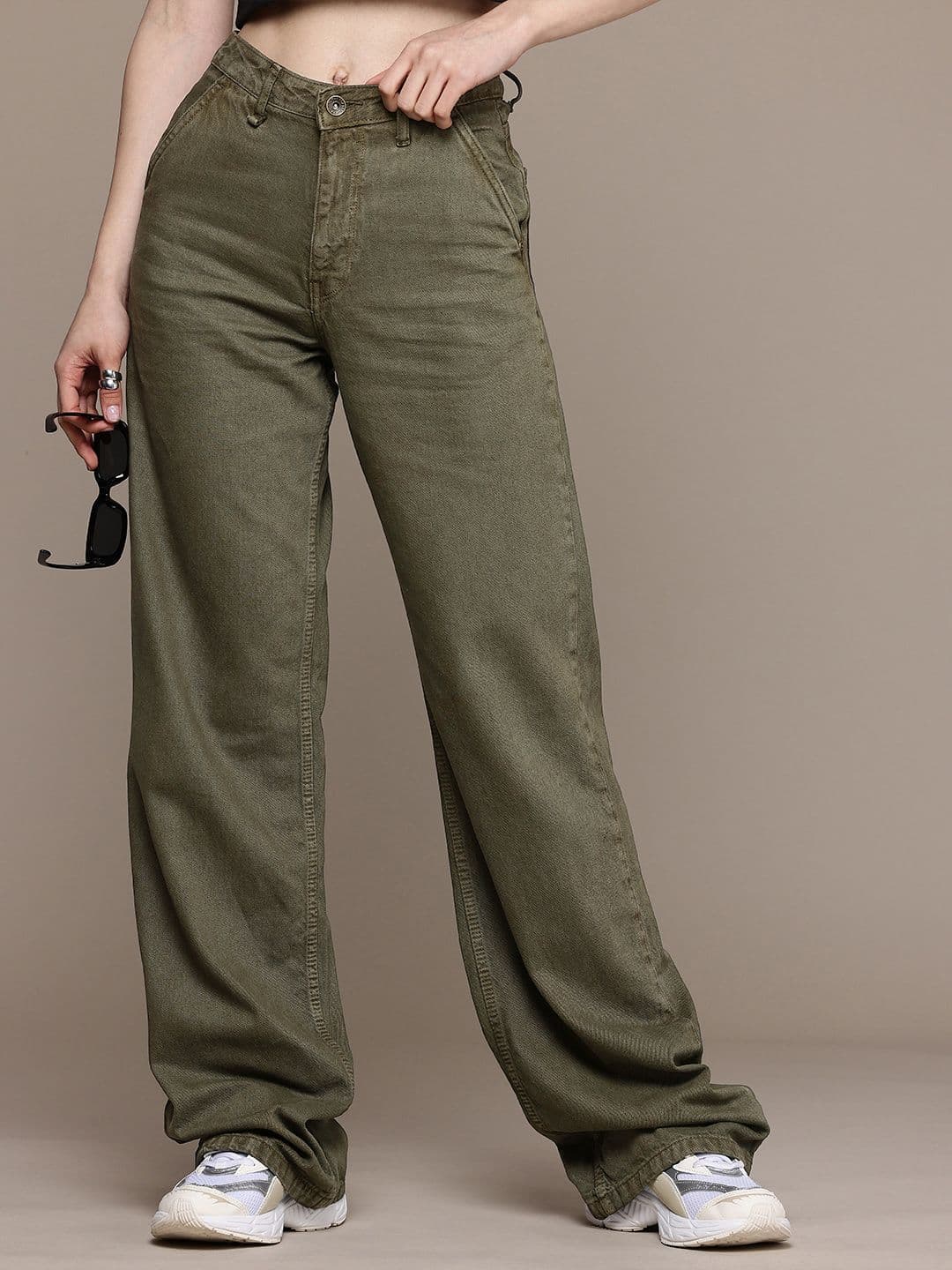 The Roadster Life Co. Women Baggy Fit High-Rise Pure Cotton Jeans - view 1
