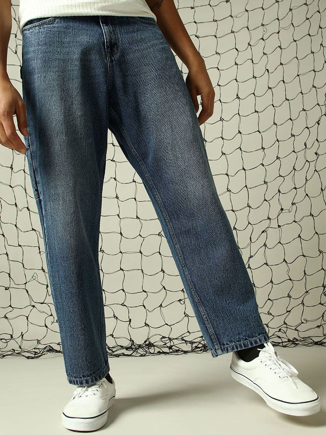 Hubberholme Men Relaxed Fit Light Fade Cotton Streetwear Jeans - view 1