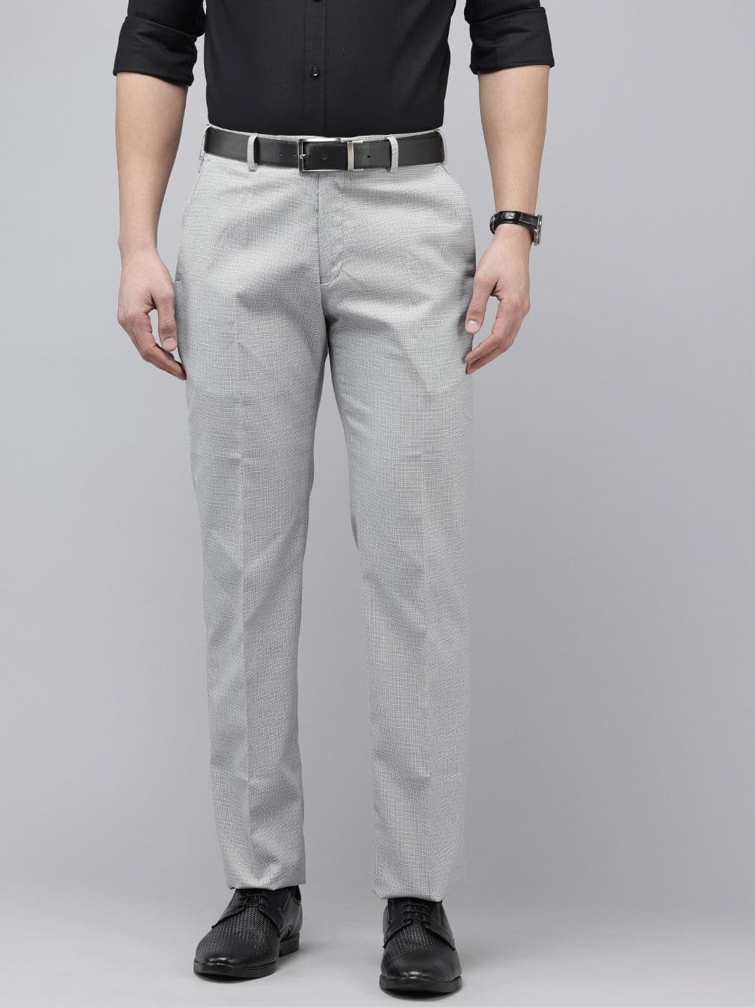 Park Avenue Men Textured Formal Trousers
