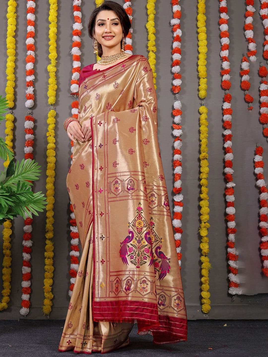 Royal Rajgharana Saree Woven Design Zari Paithani Sarees - view 1