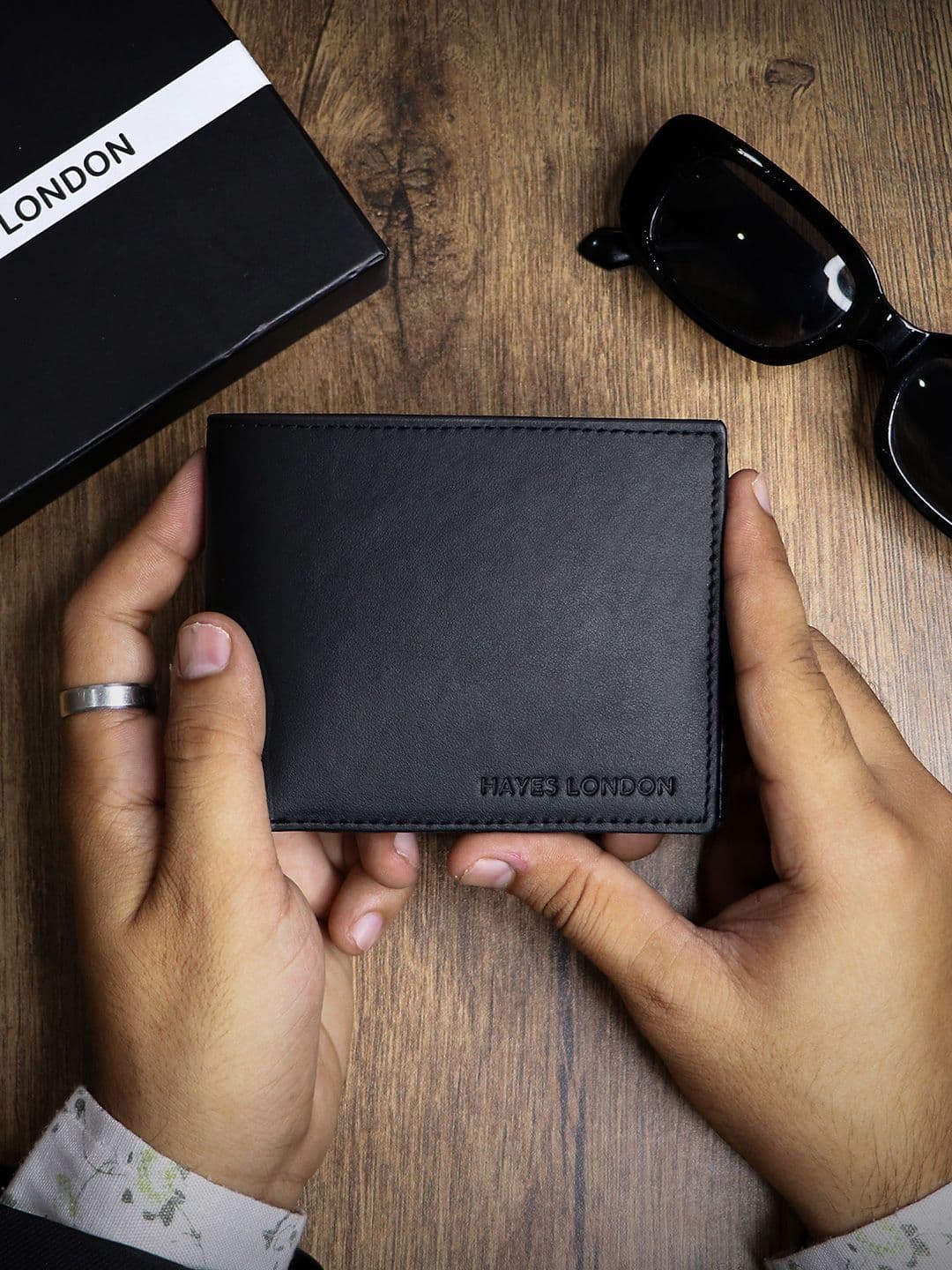 Hayes London Men Wallets Genuine Leather with RFID Blocking