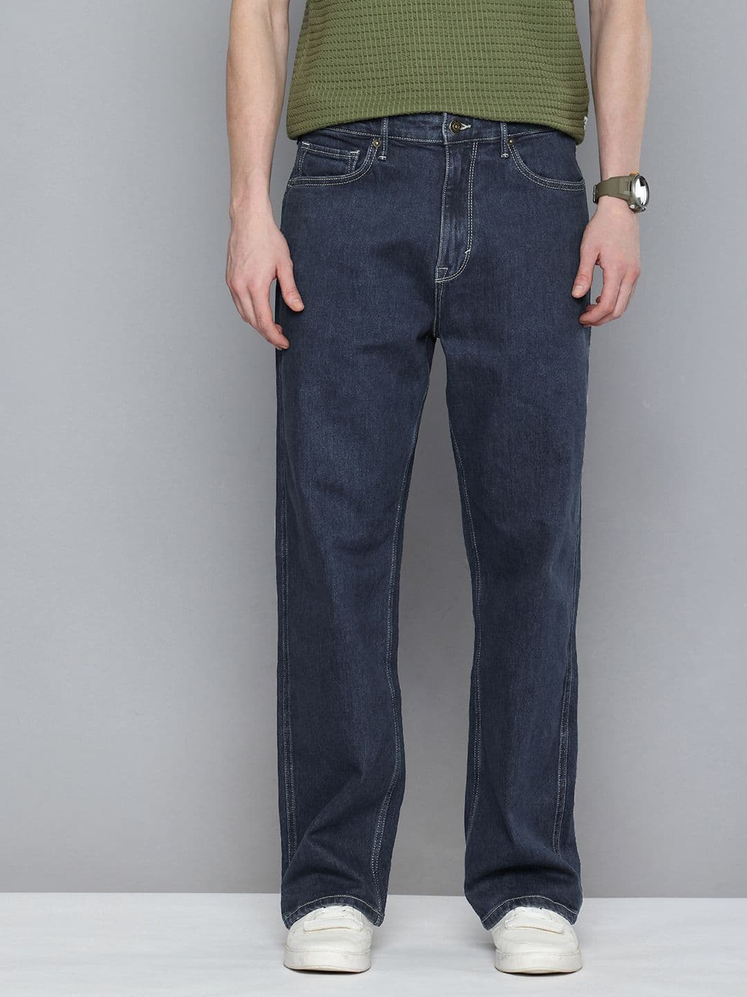 Flying Machine Men Cobain Loose Fit High-Rise Light Fade Stretchable Jeans - view 1