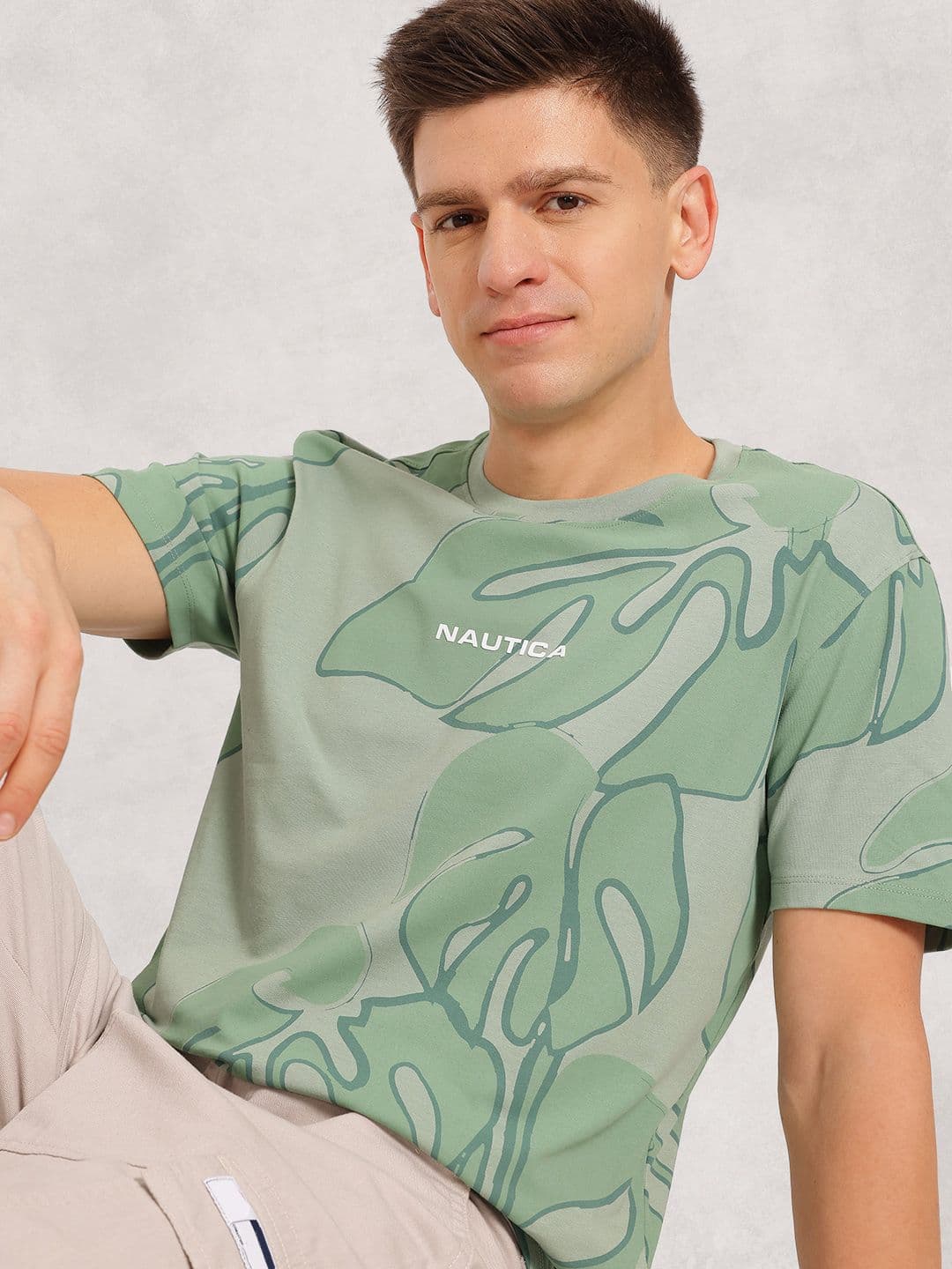 Nautica Men Floral Printed T-shirt - view 1