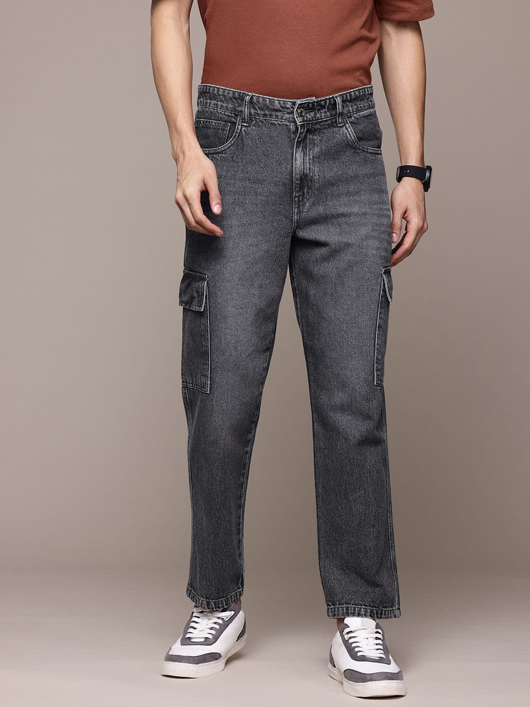 The Roadster Lifestyle Co. Men Relaxed Fit Cargo-Style Jeans - view 1