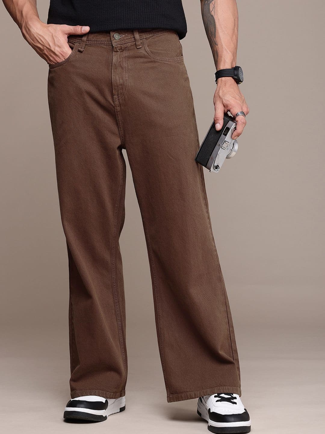 The Roadster Life Co. Men Loose Bootcut Pure Cotton Jeans - view 1