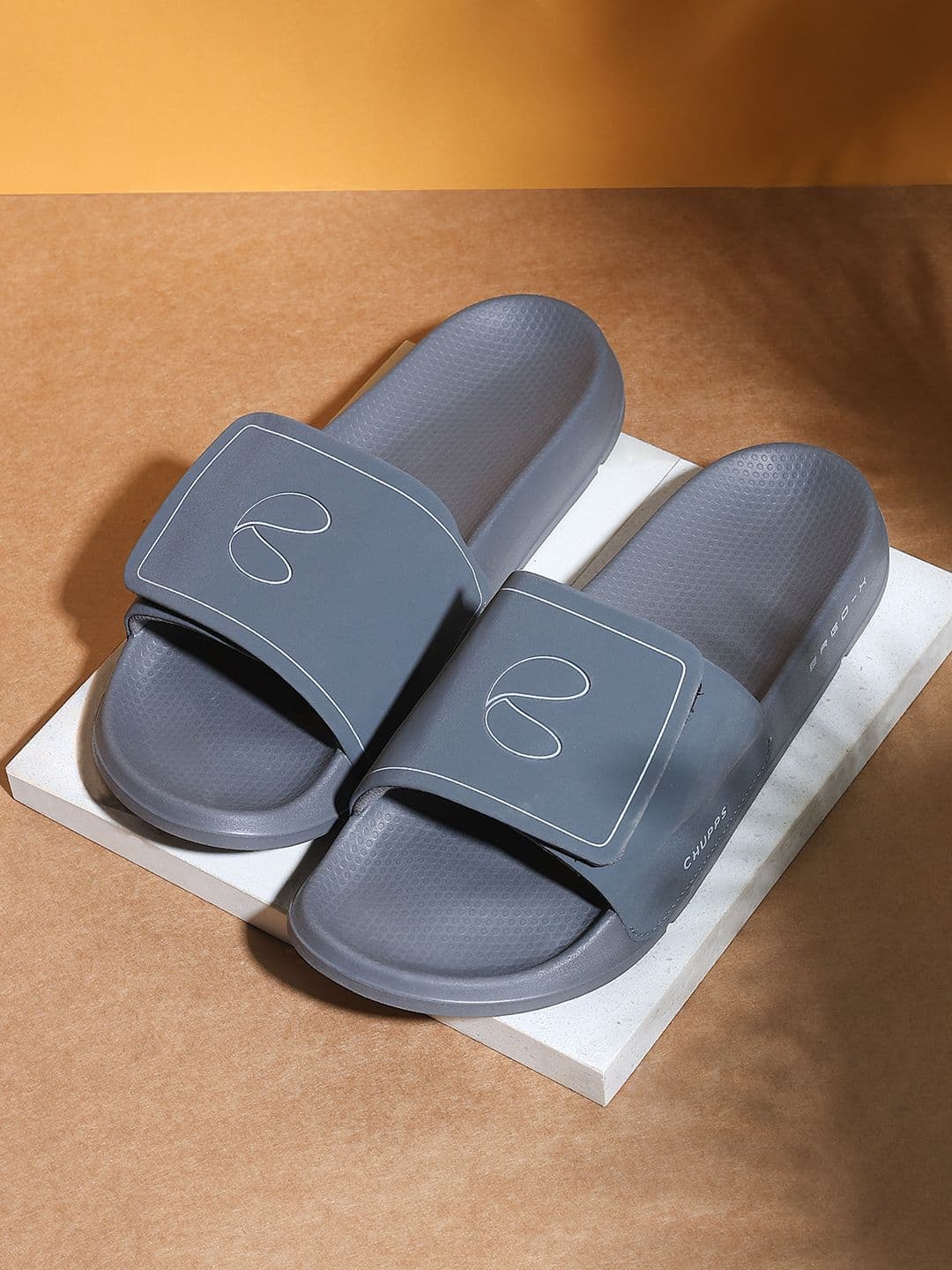 CHUPPS Men Dark Grey Urban Edge Ergo-X Orthopedic Sliders - view 1