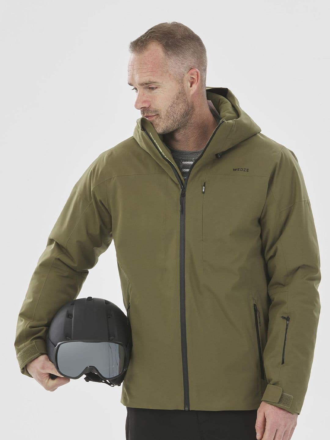 Decathlon Wedze - Men Khaki JKT 500 Waterproof Ski and Snowboard Jacket - view 1