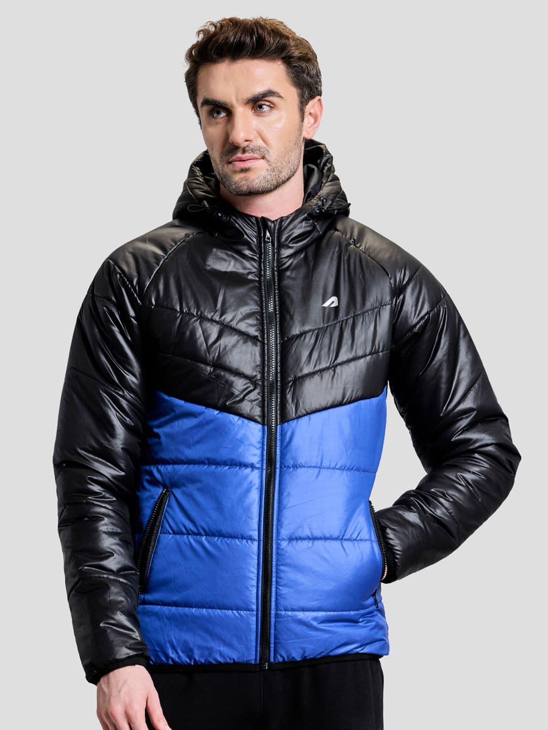 BOLDFIT Men Hooded Colourblocked Casual Puffer Jacket - view 1