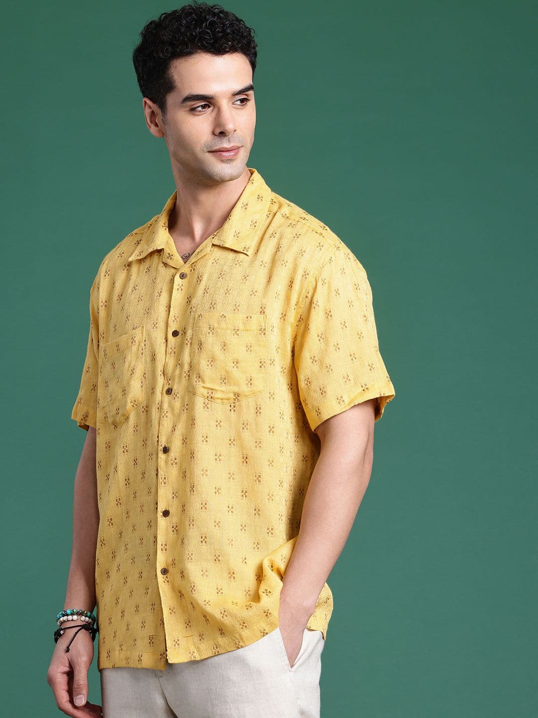 Sangria Regular Fit Textured Casual Shirt - view 1