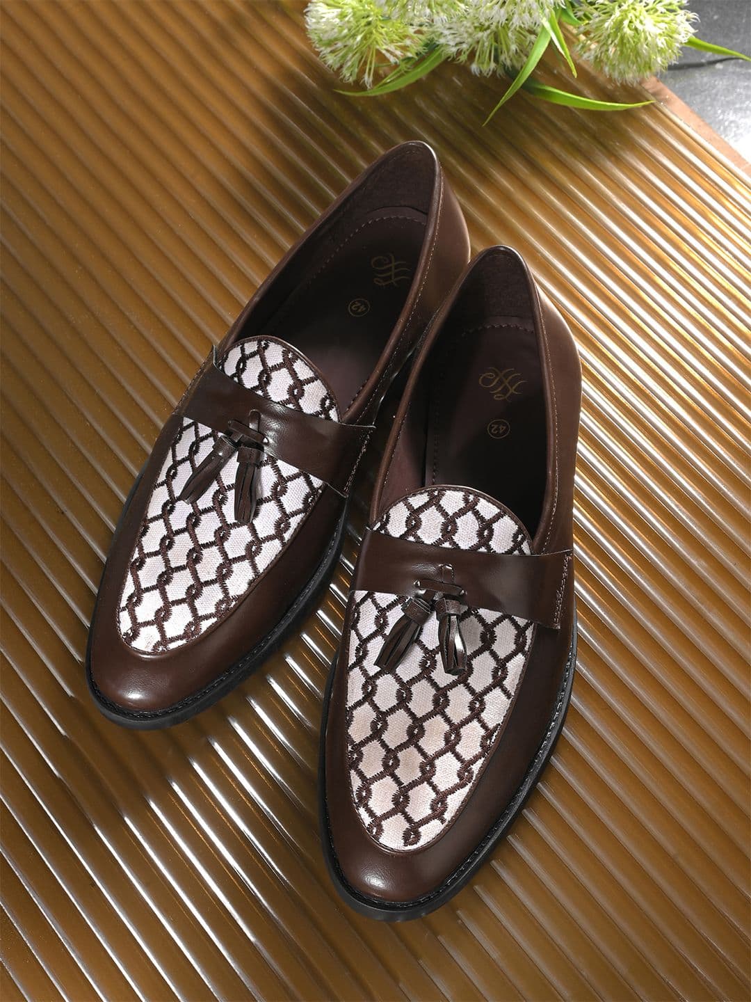 House of Pataudi Men Textured Formal Derbys - view 1