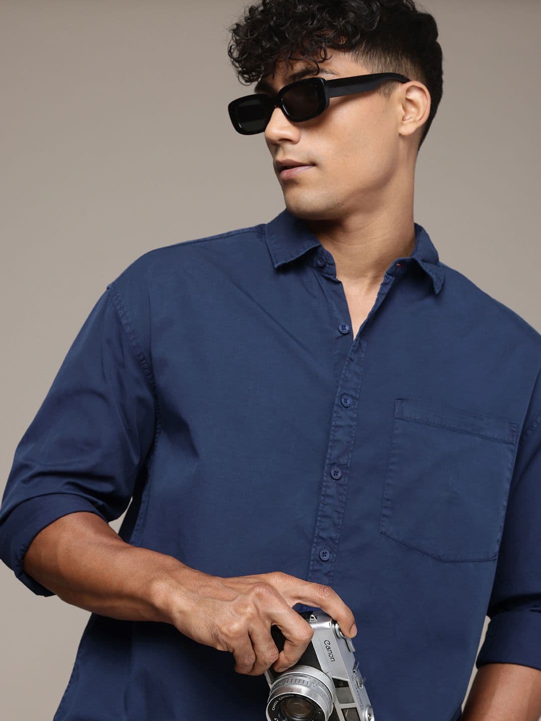 The Roadster Life Co. Relaxed Fit Drop-Shoulder Sleeves Pure Cotton Casual Shirt - view 1