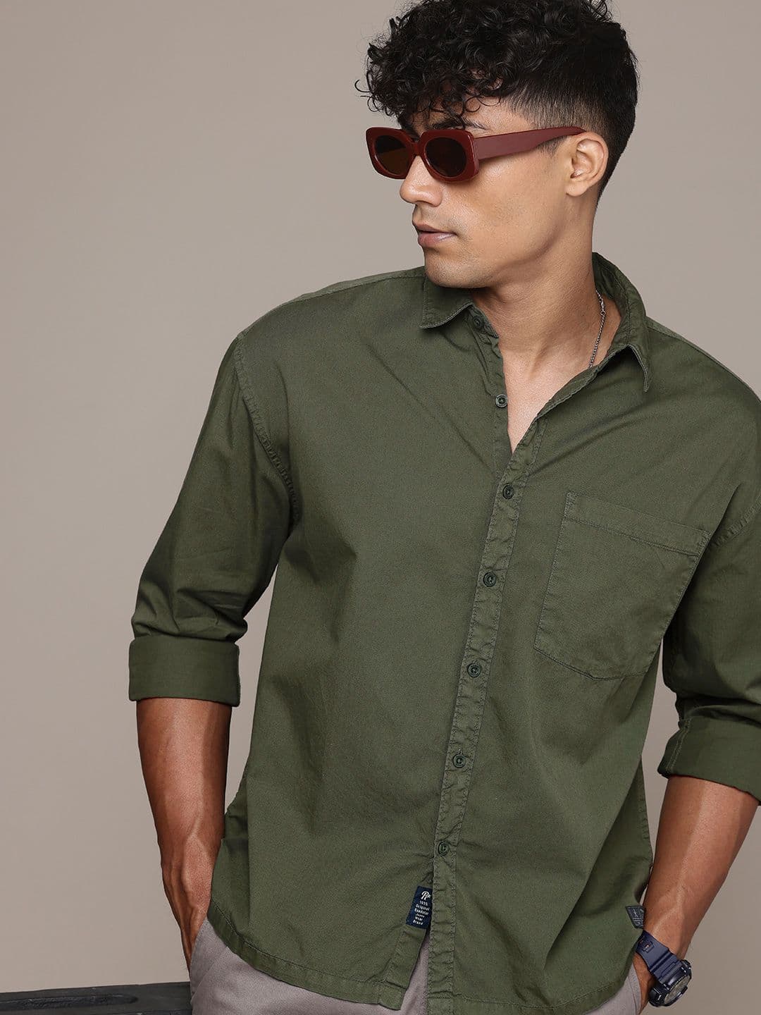 The Roadster Life Co. Relaxed Fit Drop-Shoulder Sleeves Pure Cotton Casual Shirt - view 1